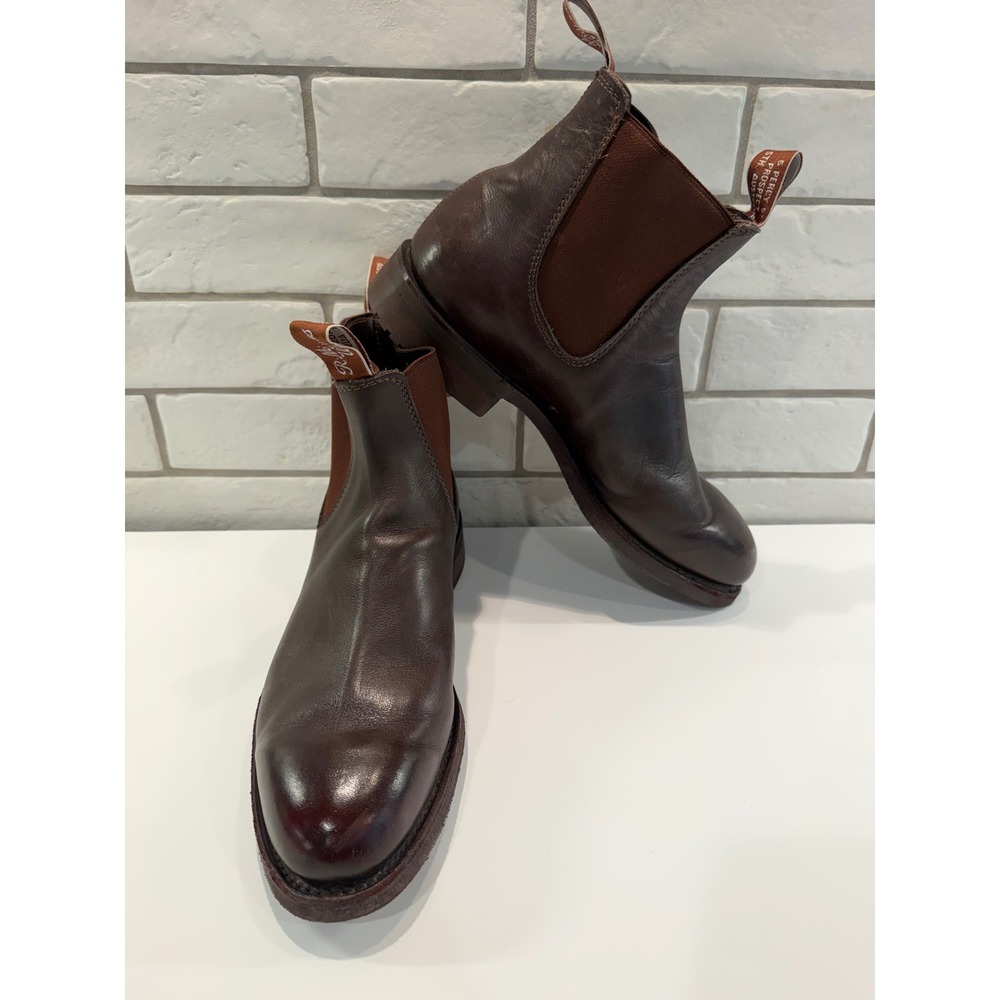 R.M. Williams Comfort Craftsman Chelsea Boots Mens 9G Brown Leather Australia